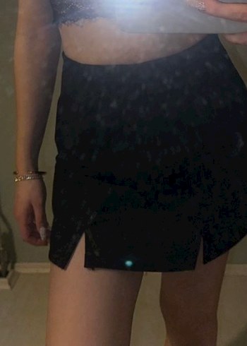 Siyah Mini Kadın Şort Etek - Görsel 3