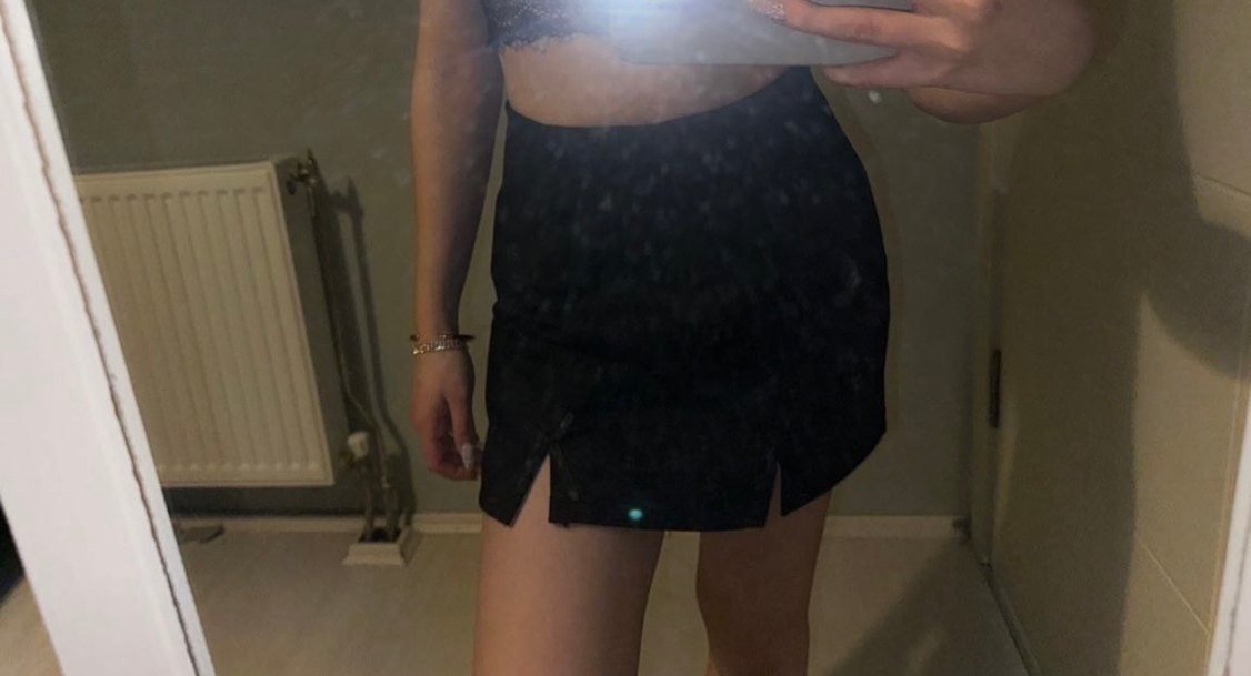 Siyah Mini Kadın Şort Etek - Görsel 3