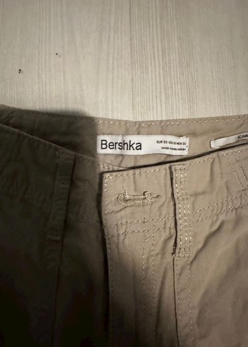 Bej Wide leg kargo Pantolon - Görsel 4