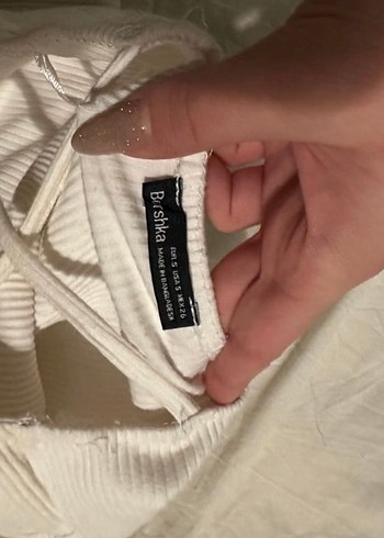 Beyaz Askılı Mini Elbise - Görsel 4