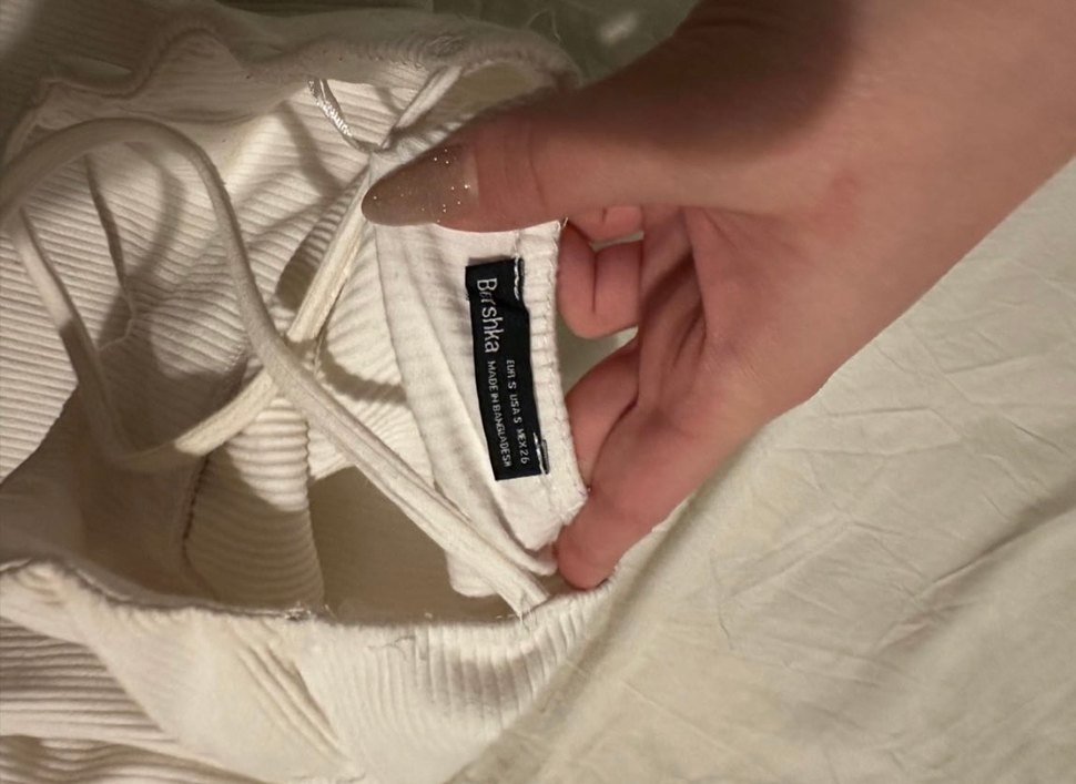 Beyaz Askılı Mini Elbise - Görsel 4