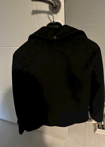 Kadın Siyah Fermuarlı Midi Ceket - Görsel 3