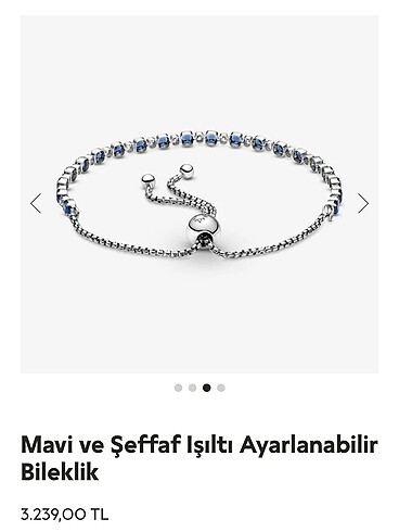 Beden Pandora Mavi ve Şeffaf Bileklik