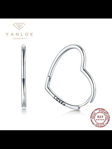 Beden 925 Ayar Pandora Model Kalp Küpe