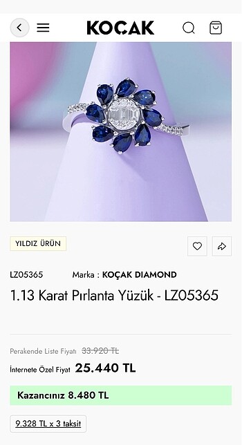 Zen Diamond Koçak Diamond Yüzük