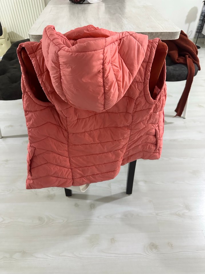 Pembe Kadın Şişme Yelek Fermuarlı - Görsel 2