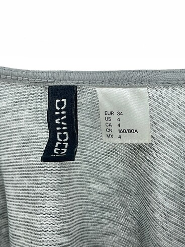 34 Beden gri Renk H&M Mini Elbise %70 İndirimli.