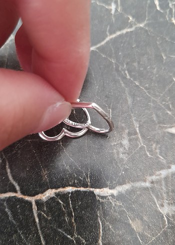 Pandora Gri Mini Kalp Tokalı Küpe
