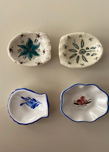 Vintage 4 adet Mini Figür Tabak - Görsel 3