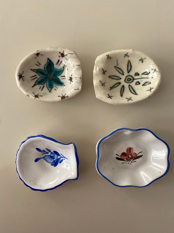 Vintage 4 adet Mini Figür Tabak - Görsel 3