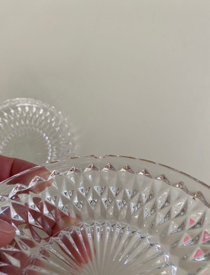 Vintage Tarzı Parlak Cam Tabaklar - Görsel 5