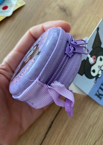 Mor Kuromi Temalı Yuvarlak Bozuk Para Cüzdanı - Görsel 6