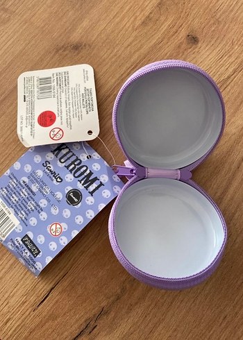 Mor Kuromi Temalı Yuvarlak Bozuk Para Cüzdanı - Görsel 3