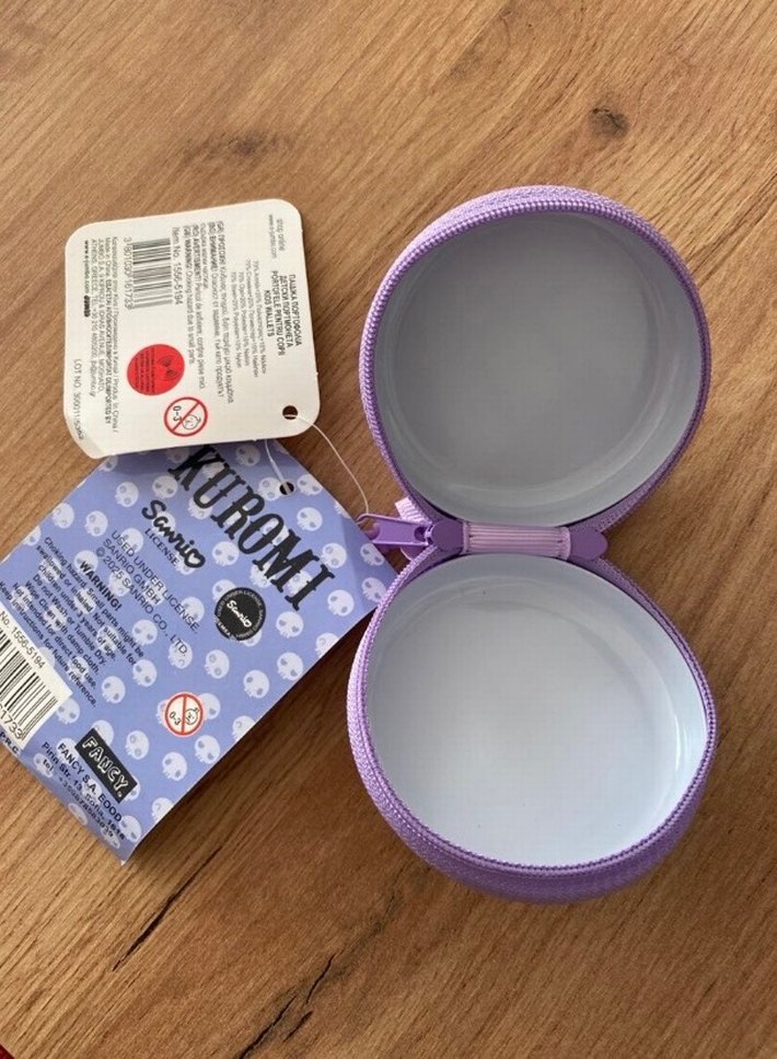 Mor Kuromi Temalı Yuvarlak Bozuk Para Cüzdanı - Görsel 3