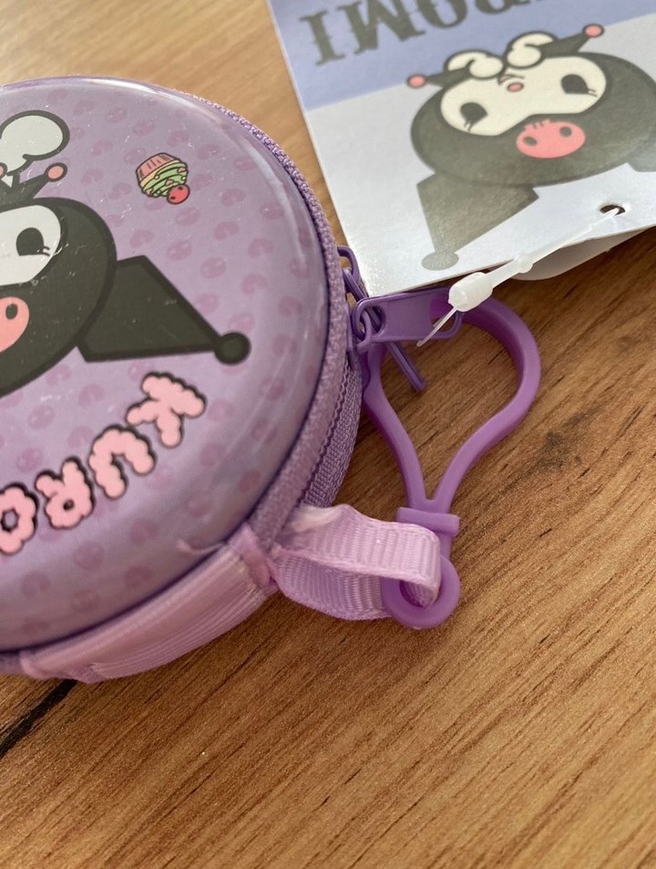 Mor Kuromi Temalı Yuvarlak Bozuk Para Cüzdanı - Görsel 4