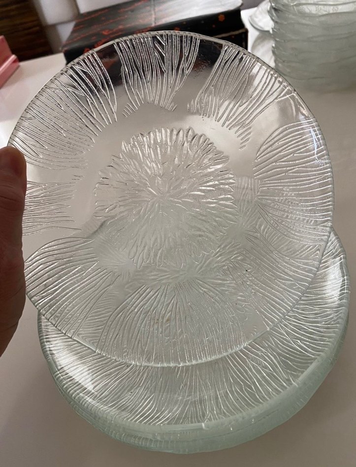 6 Adet Cam Pasta Tabağı - Görsel 3