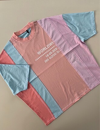 m Beden PASTEL RENKLİ SALAŞ TSHIRT