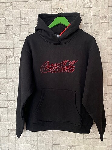 s Beden siyah Renk CocaCola Şapkalı Sweatshirt