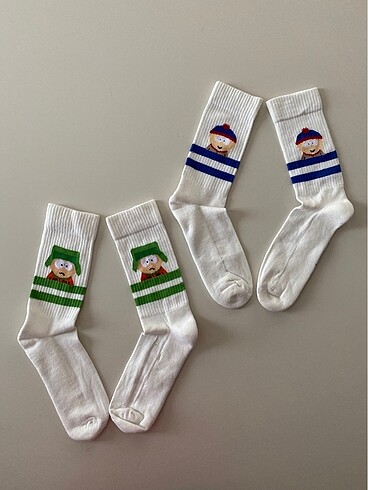  Beden çeşitli Renk 2 Çift Asos South Park Çorap