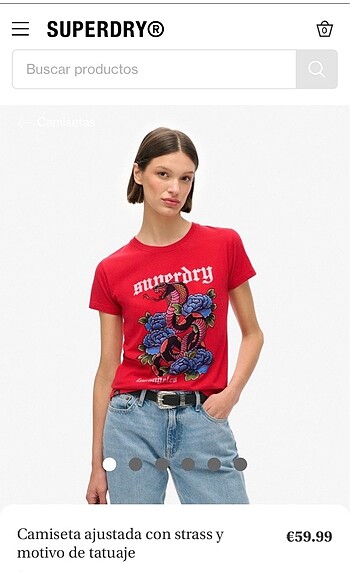 Superdry Taşlı Tshirt