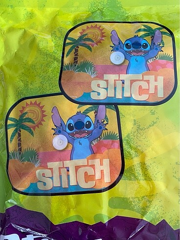 Disney Stitch 2 Li Araba Güneşliği
