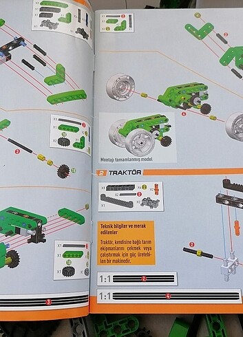 s Beden yeşil Renk Clementoni Mekanik laboratuvarı tarım ekipmanları lego