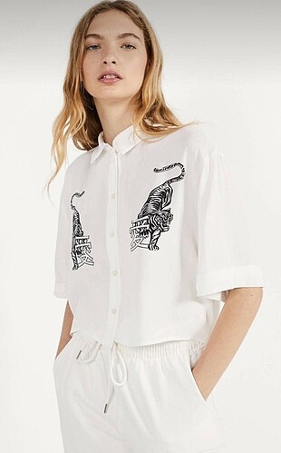 Bershka kaplan desenli gömlek