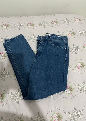 LC Waikiki Düğmeli Mavi mom jean
