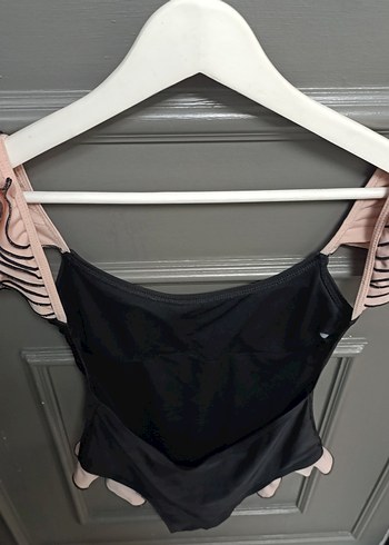 Siyah Strappy Kadın Mayo - Görsel 3