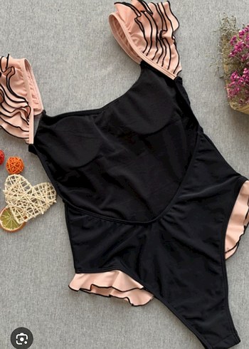 Siyah Strappy Kadın Mayo - Görsel 6