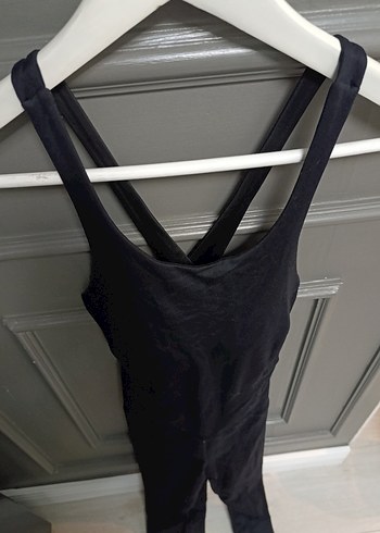 Bershka Siyah Kadın Uzun Atletik Tulum - Görsel 2