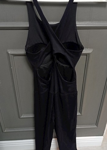 Bershka Siyah Kadın Uzun Atletik Tulum - Görsel 3