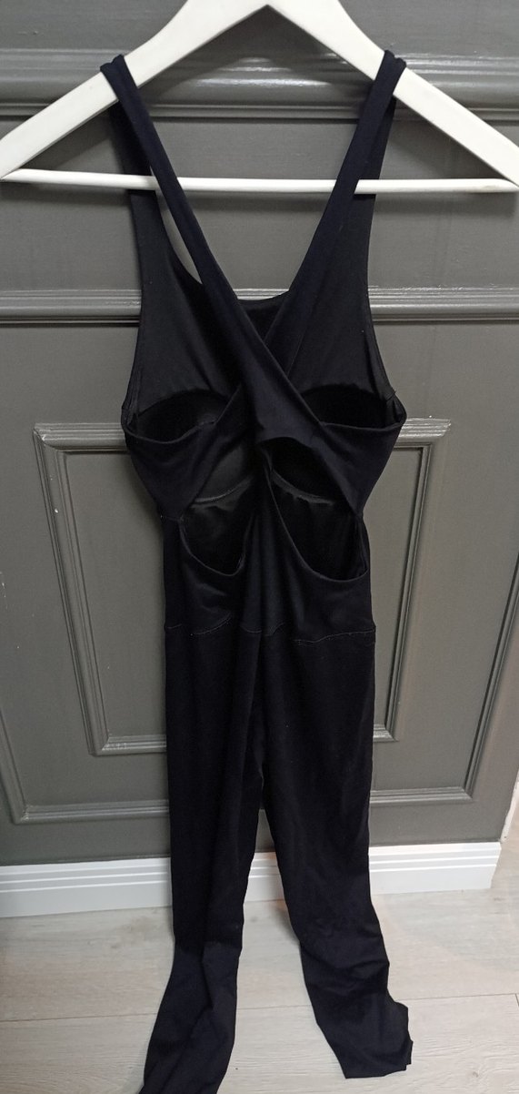 Bershka Siyah Kadın Uzun Atletik Tulum - Görsel 3