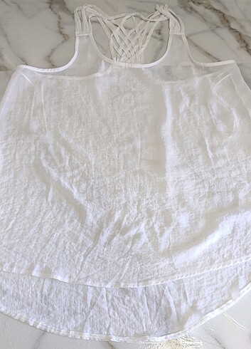 Batık tül pareo üst - Görsel 3