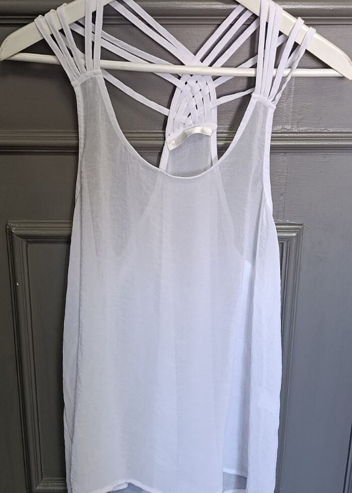 Batık tül pareo üst - Görsel 2