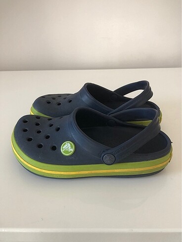 29 Beden Lacivert-Yeşil Bantlı Crocs C12(29-30)