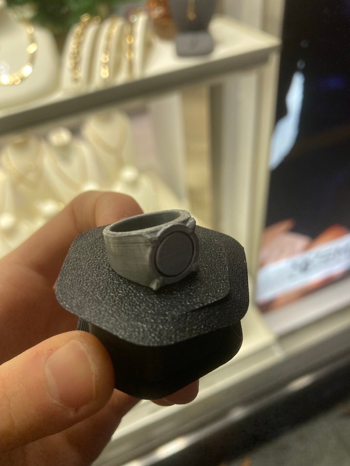 Siyah Minimalist Biker Erkek Yüzük - Görsel 2