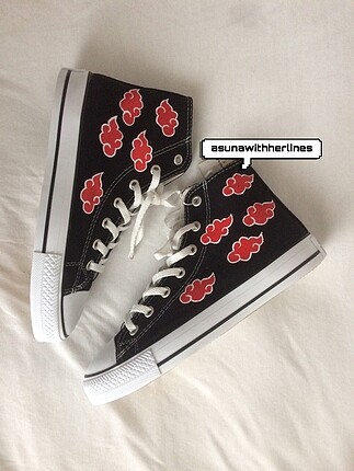 Naruto Akatsuki desenli converse