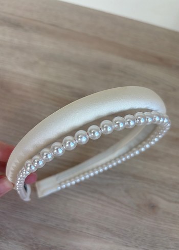 İnci Detaylı Beyaz Taç - Görsel 2