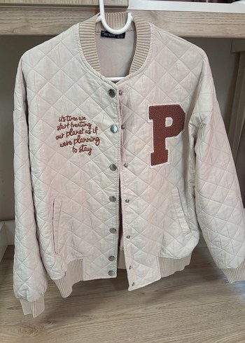 Bej Düğmeli Midi Street Wear Kadın Ceket - Görsel 3