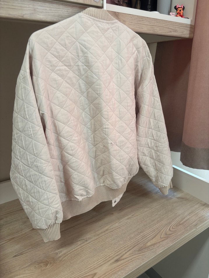 Bej Düğmeli Midi Street Wear Kadın Ceket - Görsel 2