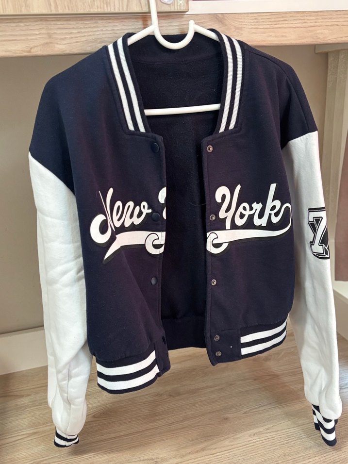 Beyaz Siyah Kadın Spor Ceket - Görsel 2