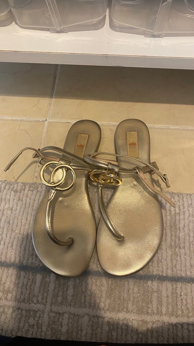 Altın Renkli Kadın Sandalet - Görsel 2