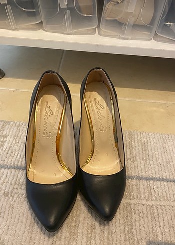 Siyah Topuklu Stiletto Kadın Ayakkabı - Görsel 2