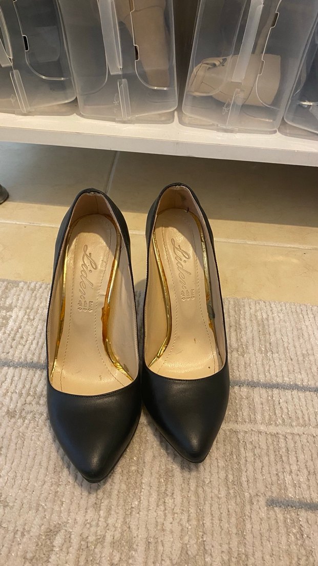 Siyah Topuklu Stiletto Kadın Ayakkabı - Görsel 2