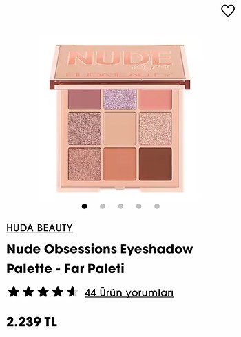 Huda Beauty nude light far paleti - Görsel 6