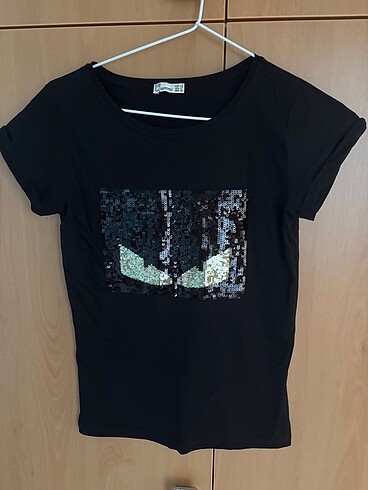 Koton Siyah pullu t shirt