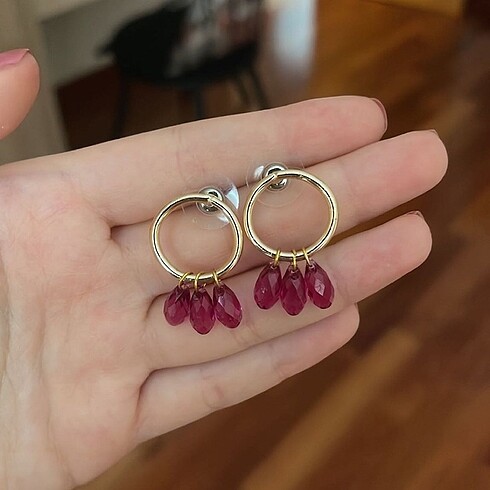 Swarovski taşlı küpe