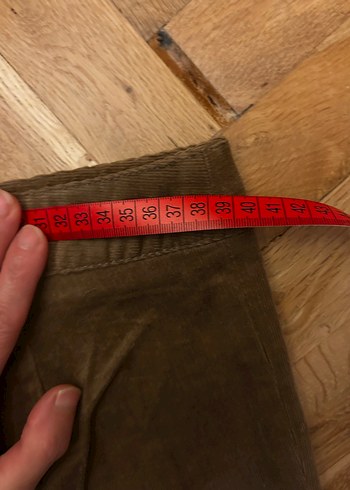 Kahverengi Kadife Pilili Midi Etek - Görsel 12