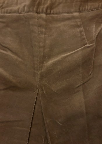 Kahverengi Kadife Pilili Midi Etek - Görsel 6